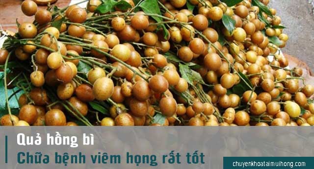 chữa viêm họng bằng quả hồng bì