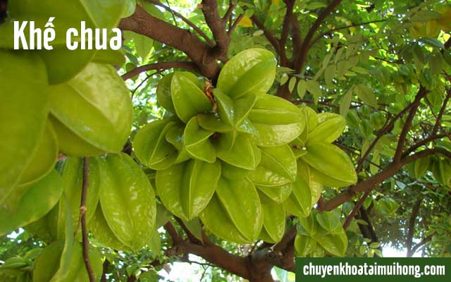 khế chua trị viêm họng