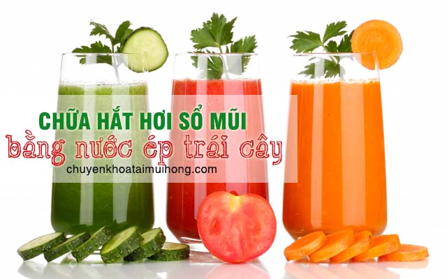 Uống nhiều nước ép trái cây chữa hắt hơi sổ mũi