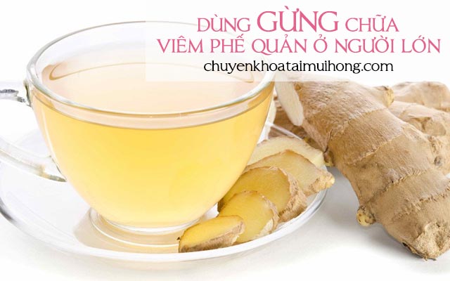 Chữa viêm phế quản bằng gừng