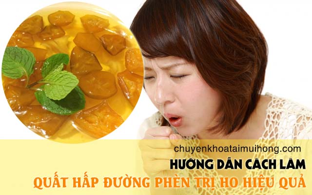 Quất hấp đường phèn trị ho