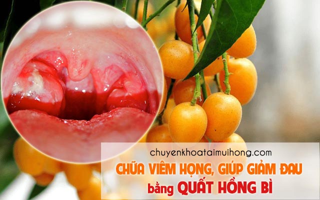 Quất hồng bì chữa viêm họng giúp giảm đau
