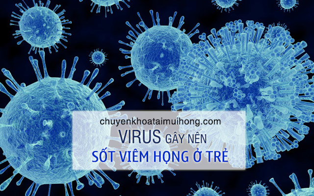 Sốt viêm họng ở trẻ xuất hiện do virus