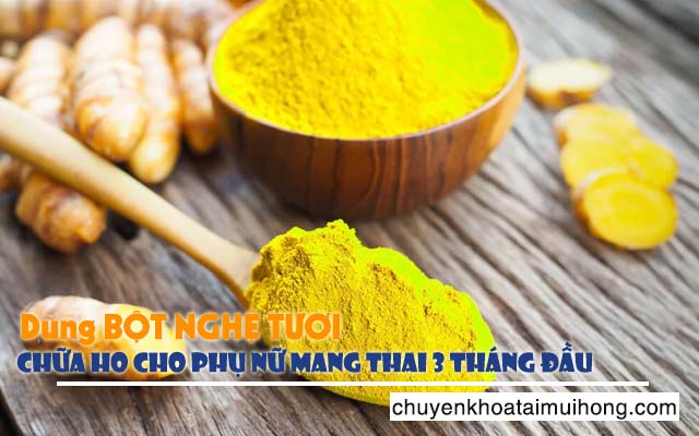 Bột nghệ điều trị ho cho mẹ bầu