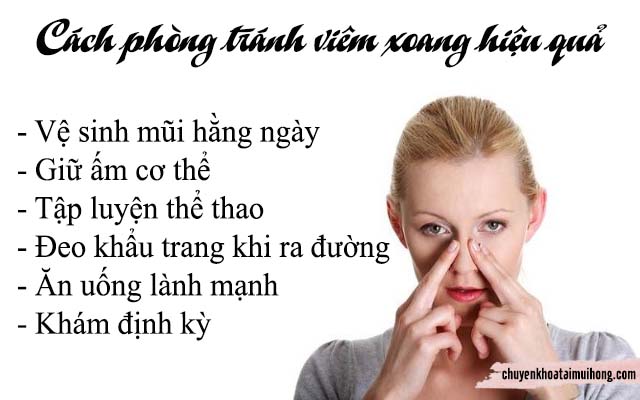 cách phòng bệnh viêm xoang