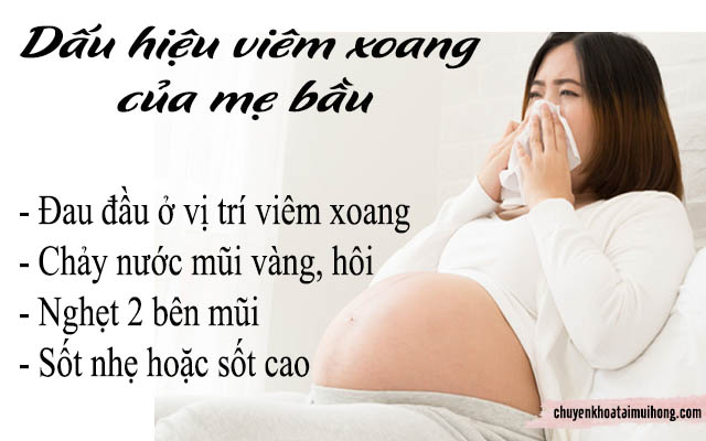 dấu hiệu viêm xoang ở mẹ bầu