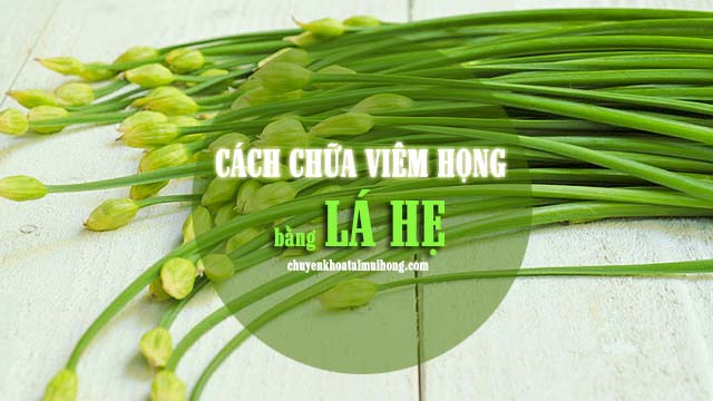 Chữa bệnh viêm họng bằng lá hẹ