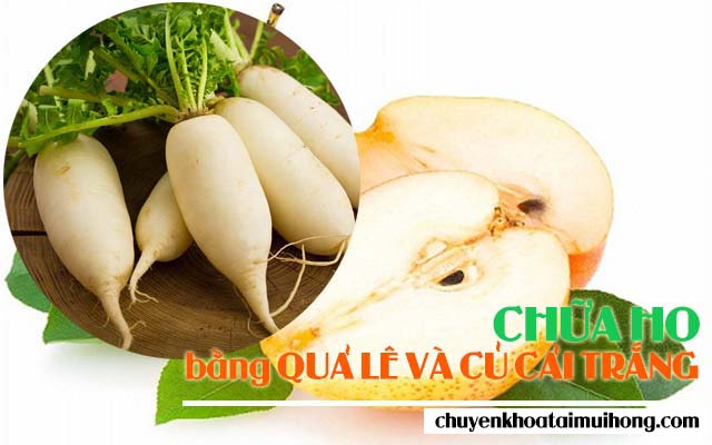 Chữa ho bằng quả lê và củ cải trắng