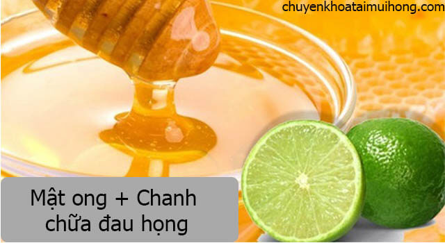 chữa đau họng bằng mật ong và chanh