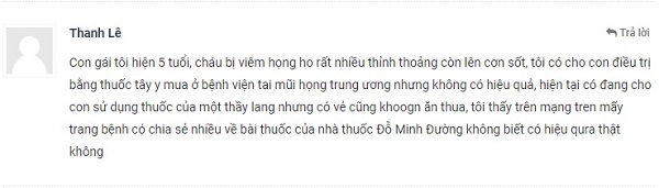 Thắc mắc của độc giả về bài thuốc gia truyền Đỗ Minh Đường