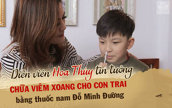 Bé Nhật Minh con trai chị Hoa Thúy đang kiên trì điều trị viêm xoang viêm họng bằng thuốc nam của Đỗ Minh Đường