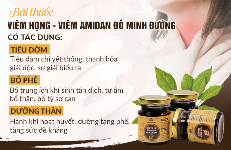 Tác dụng bài thuốc viêm họng, viêm amidan Đỗ Minh Đường