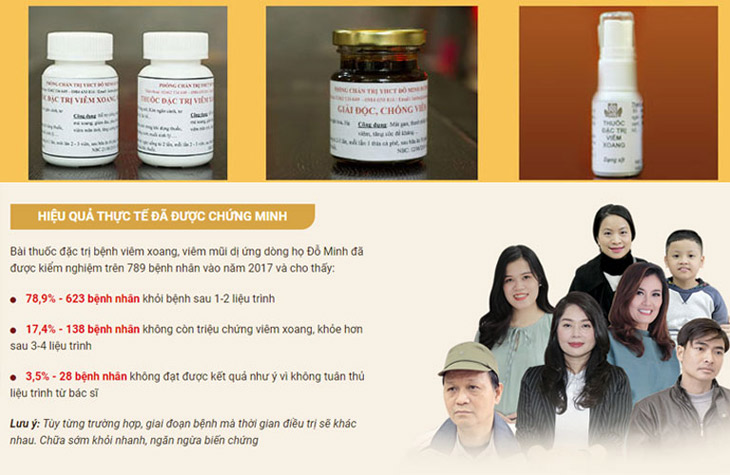 Nhiều bệnh nhân khỏi viêm xoang nhờ bài thuốc nam Đỗ Minh Đường Nhiều bệnh nhân khỏi viêm xoang nhờ bài thuốc nam Đỗ Minh Đường