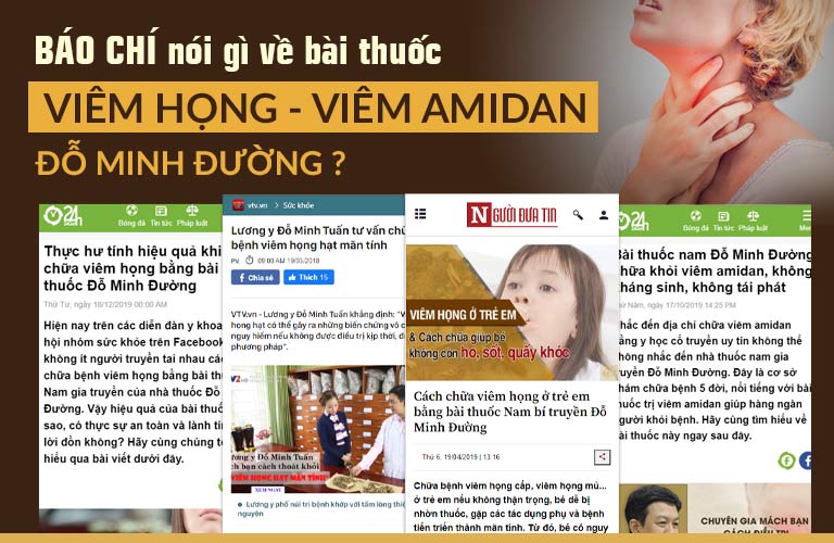 Một số trang báo viết về bài thuốc Viêm Họng Đỗ Minh