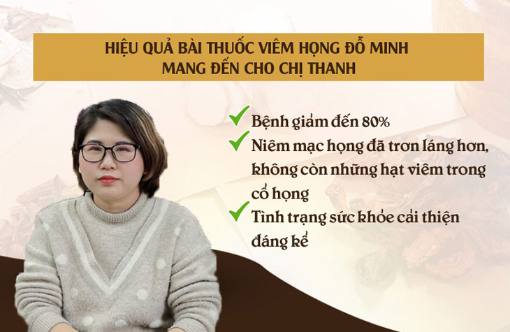 Hiệu quả bài thuốc viêm họng với chị Thanh