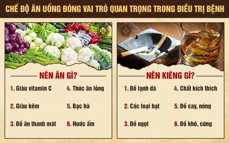 Người bệnh viêm amidan hốc mủ cần chú ý chế độ dinh dưỡng 