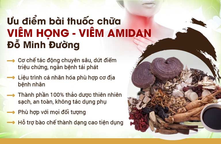 Hiệu quả bài thuốc Viêm Họng Đỗ Minh