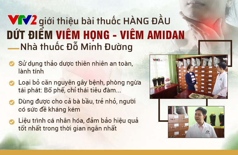 Bài thuốc Viêm Họng - Viêm Amidan Đỗ Minh được VTv2 đưa tin
