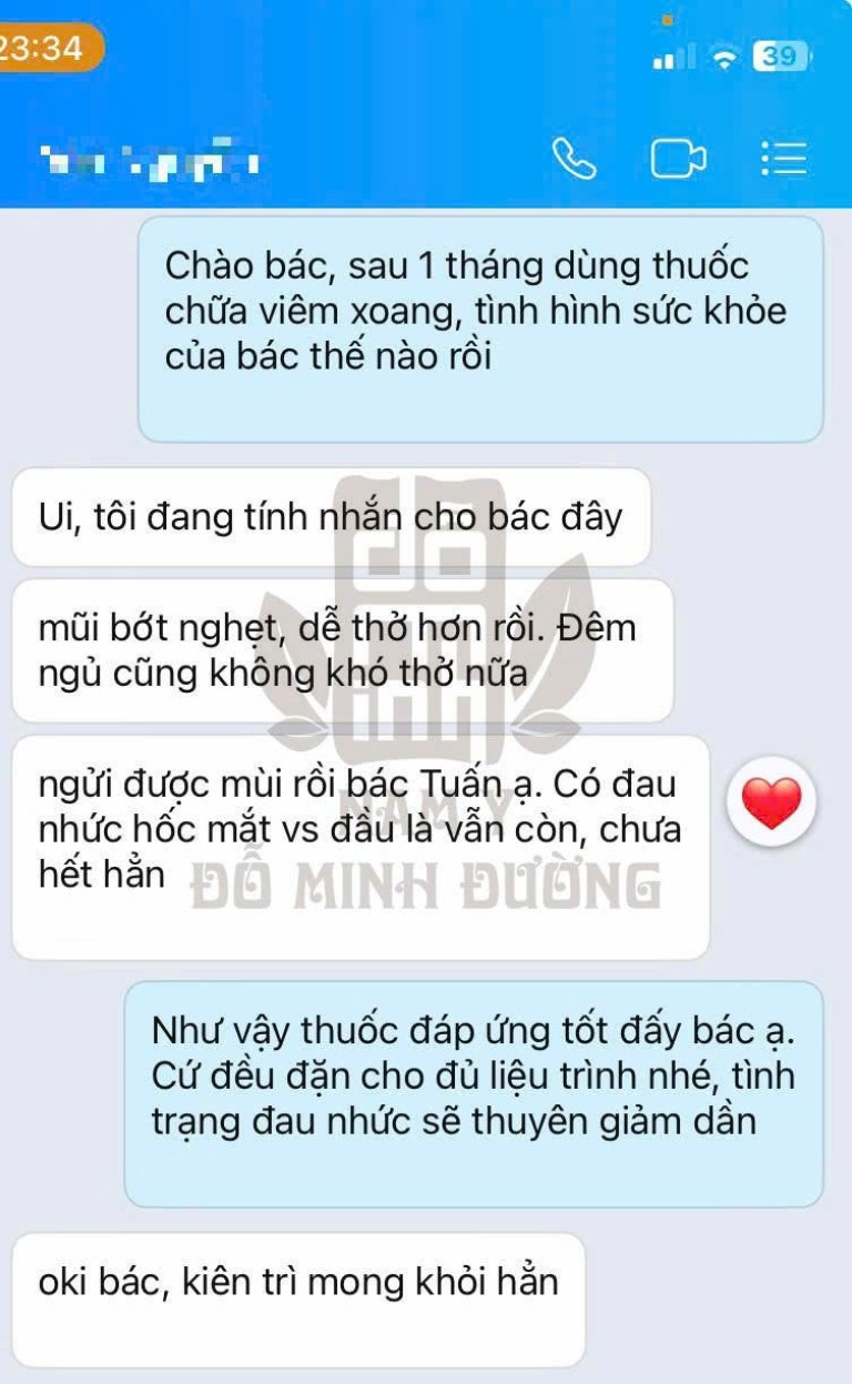 Bệnh nhân phản hồi