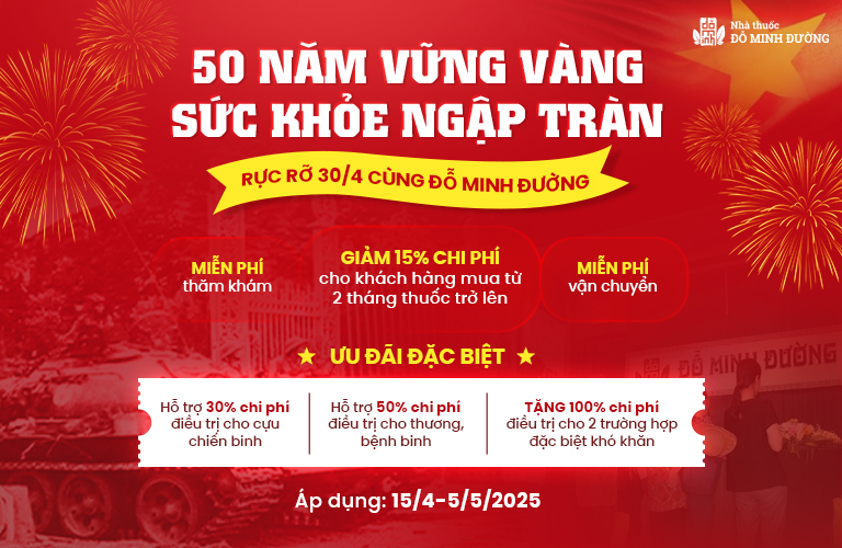 Chương trình khuyến mại tri ân ngày 30/4 của nhà thuốc Đỗ Minh Đường